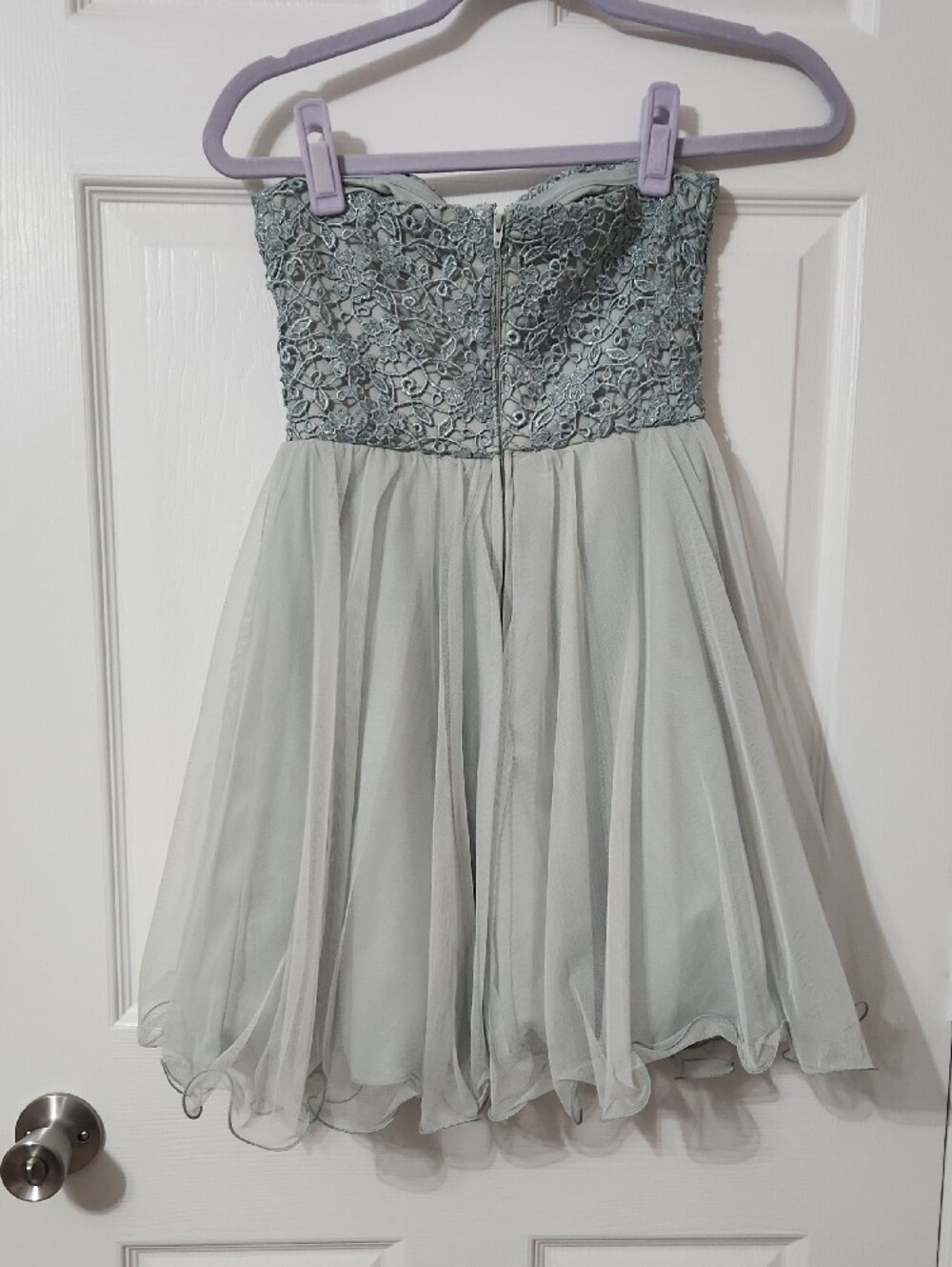 Fairy Whimsy Halloween Costume Homecoming Formal Strapless Lace Tulle Dress - Picture 5 of 5